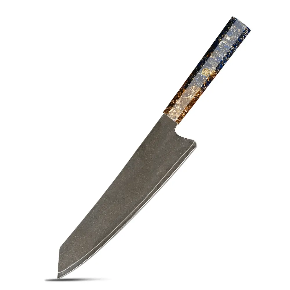 سكين مطبخ دمشقي ياباني حرفي ، سكين طهي ياباني ، سكين دمشكوس مع مقبض راتنج