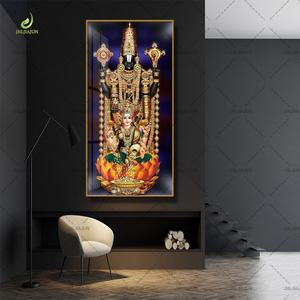 Conjunto de Decoración de Lujo para Sala de Estar, Impresión de Alta Definición en Lienzo, Arte Decorativo, Estatua de Divinidad, Porcelana de Cristal, Mural LED - Product Image 6