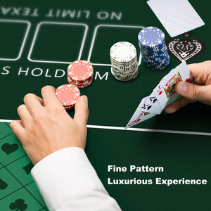 Tapete de Póker Texas Hold'em Impermeable y Plegable de 70x35 Pulgadas con Superficie Premium Suave, Diseño Moderno y Lujoso para <span class=keywords><strong>Casino</strong></span> y Juegos de Póker - Product Image 3