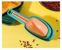 Ensemble de 3 pelles à glace écologiques en plastique PP épaissi pour aliments, farine, riz, thé, pour la pâtisserie maison et le bricolage