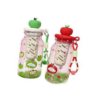 Cute Cartoon Straw Water Cup 600ml With Tea Infuser For Students - Product Image 4