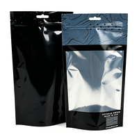 Sachet Mylar Personnalisé Imprimé en Plastique Souple Anti-Odeur avec Fermeture Zip, en Feuille d'Aluminium, Doypack, pour Emballage de Bonbons Gélifiés, avec Fenêtre