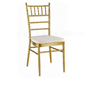 Chaises Chiavari blanches en métal empilables de haute qualité, personnalisées, en gros, pour événements