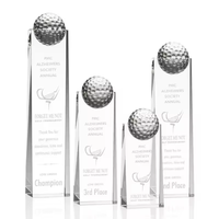 Cadeau d'entreprise personnalisé, trophée de golf en verre cristal écologique, globe, récompense d'excellence, cadeaux de bienvenue pour les salons professionnels sportifs, cadeaux promotionnels