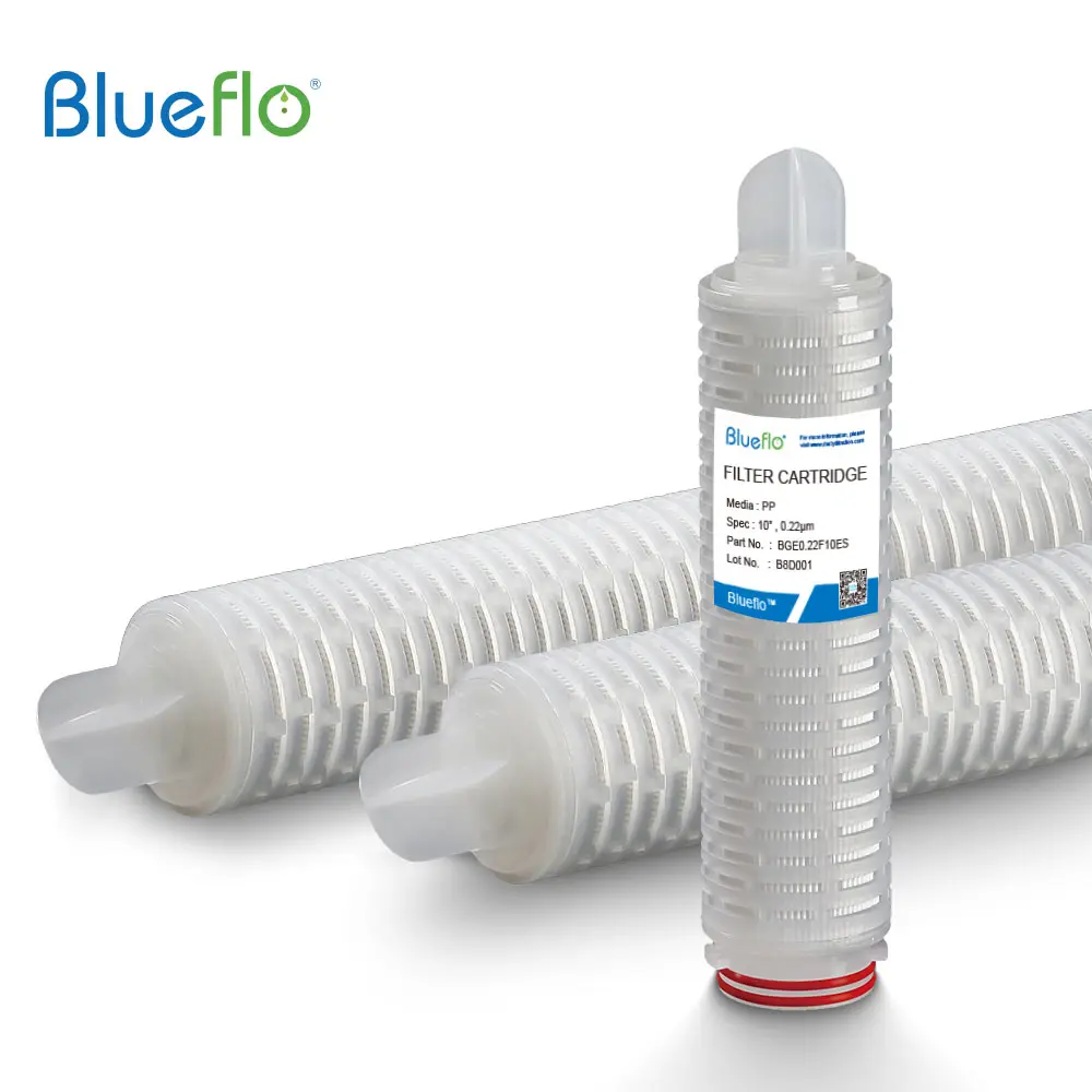 Blueflo Reverse Osmosis Water Filter System 0.22 Micron PP Filter System Equipments PP Material 10/20Inch Water Filters