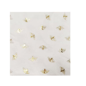 مناديل ورقية بيضاء ناعمة للاستخدام مرة واحدة من أنيو بتصميم نحلة ذهبية لطيفة، 40 قطعة، مناديل عشاء للاستخدام المنزلي وحفلات أعياد الميلاد - Product Image 4