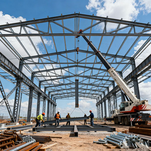 Hiện Đại Được Thiết Kế Giá Rẻ Đúc Sẵn Kết Cấu Thép Kim Loại Xây Dựng Thép Kho Xây Dựng Hội Thảo Kho - Product Image 5