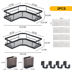 Wall Mounted Bathroom&amp;<strong>Kitchen</strong> Organizer Rack Bathroom <strong>Shower</strong> Organizer Suction Storage With Soap Holder <strong>Shower</strong> Caddy Shelf - Product Image 4