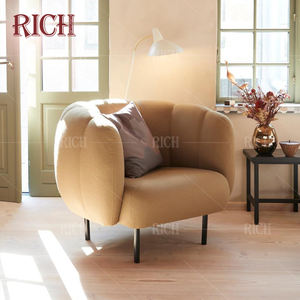 <span class=keywords><strong>Fauteuil</strong></span> décoratif en peau de mouton, chaise de salon, boucle en laine nordique, chaise de canapé, boucle en peluche - Product Image 5