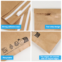Enveloppe d'expédition en papier kraft brun écologique, résistante aux déchirures, personnalisable avec un MOQ élevé, pour vêtements et colis