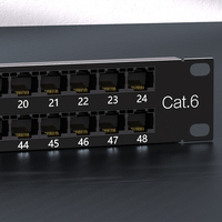 Panel Patch UTP Cat6 48-Port Haina HN-6481U |   Panel Jaringan Rak-Mount 1U 19-Inci |   Kabel Berdensitas Tinggi untuk Pusat Data