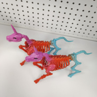 Décorations d'horreur pour Halloween Scorpion Chauve-souris Souris Araignée Plastique Animal Os Squelette Fête Décoration Cheval Squelette Rat