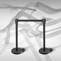 Barrière de circulation rétractable en acier inoxydable, prix usine, noire anti-éblouissement, argentée, hauteur 36, diamètre 6 mm