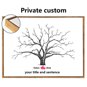 Cadre photo en bois pour bricolage, signe d'<span class=keywords><strong>empreintes</strong></span> digitales de <span class=keywords><strong>mariage</strong></span> occidental personnalisé, cadeau souvenir d'invité en peinture - Product Image 5