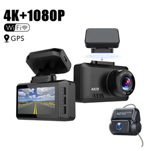 2023 새로운 차량 운전 자동차 레코더 자동차 블랙 박스 듀얼 렌즈 와이파이 Gps Dashcam 4k 대시 카메라 루프 녹화