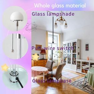 Design moderne nordique demi abat-jour en verre lampe de Table Style Bauhaus écologique pour la maison hôtel chambre bureau E27 E26 nuit Simple AC - Product Image 3