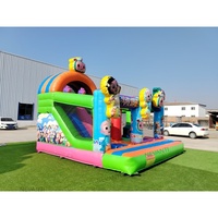 Nevanti Château gonflable commercial avec toboggan intégré pour enfants, usage commercial, en PVC