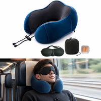 Kit de voyage ergonomique en forme de U avec masque pour les yeux et pochette, collection de produits de confort pour les importateurs et les acheteurs au détail