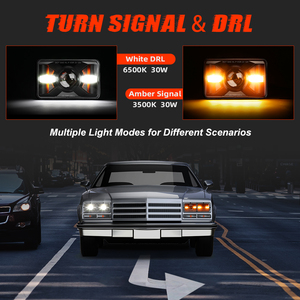 ไฟหน้า LED สีขาวแบบลำแสงสูง-ต่ำ กันน้ำ กำลังสูงสุด ขนาด 4x6 นิ้ว - Product Image 4