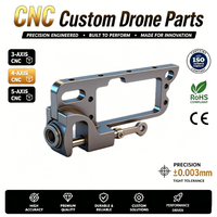 Composants de drone usinés avec précision par CNC, pièces de drone usinées par CNC en aluminium 6061, tensionnement de ligne de puissance multirotor parabolique