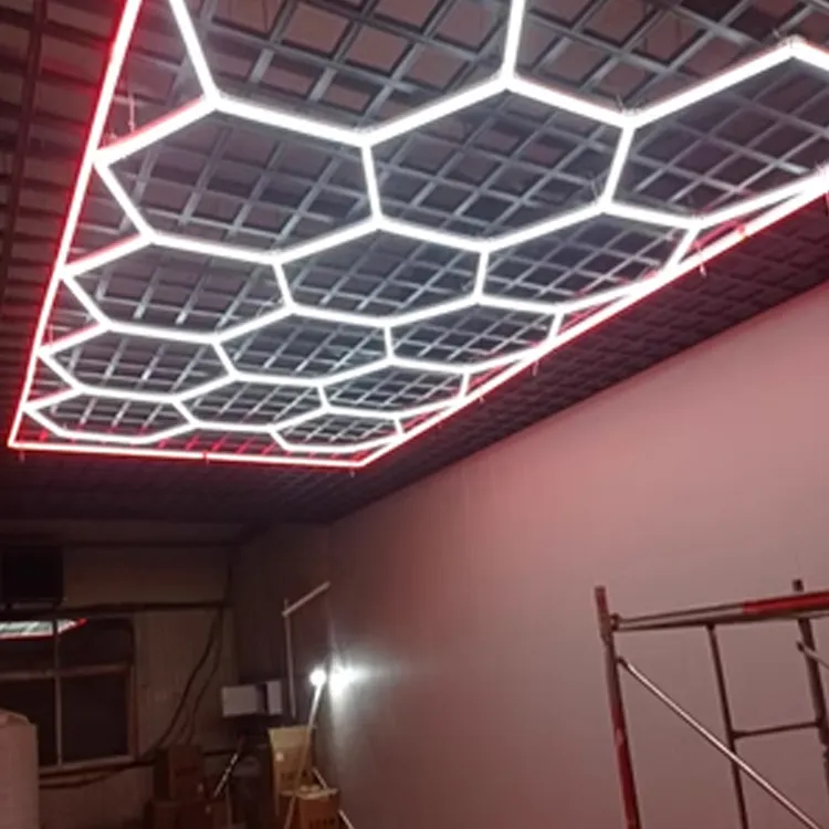 Commercial Work Light 42W Aluminum Honeycomb lamp Lighting For Garage Hexagon LED Light For Workshop Gym