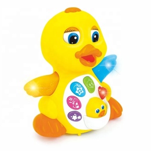 OEM giocattoli elettrici personalizzati <span class=keywords><strong>Action</strong></span> <span class=keywords><strong>Figure</strong></span> bella anatra gialla musicale per bambini giocattoli PVC plastica Unisex animali - Product Image 4