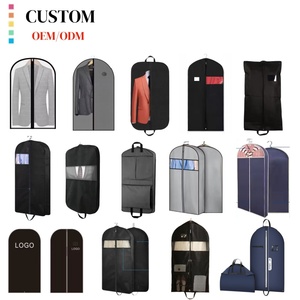 Nueva moda personalizada impresa <span class=keywords><strong>traje</strong></span> cubierta vestido de novia a prueba de polvo <span class=keywords><strong>Lino</strong></span> reutilizable bolsa de ropa de algodón - Product Image 4