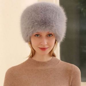 Sombrero de Invierno de Piel de Zorro para Mujer, de Alta Calidad, Lujoso y Moderno, Suave, Nuevo - Product Image 3