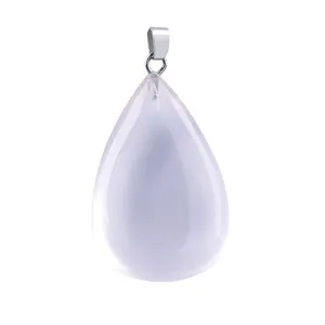 High Quality Water Drop Semi Precious Stone Rose Quartz Crystal Pendant