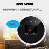 Detektor Gas pintar DC5V, detektor Gas pintar WiFi 2.4G, metana alami Alarm Gas LP Tuya dengan Alarm panas