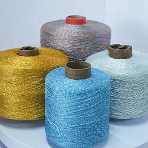 Yarn In The Shape Of A Cylinderi With Metallic Tape Yarn 1/7.5NM Flash Knitting For Fancy Yarn