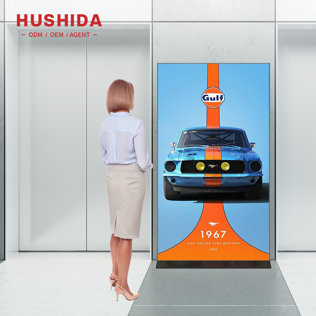 100" 85" 75"Indoor Ultra-Narrow Bezel Monitor Led Lcd Kiosk 4K Full Screen Digital Totem Touch Screen