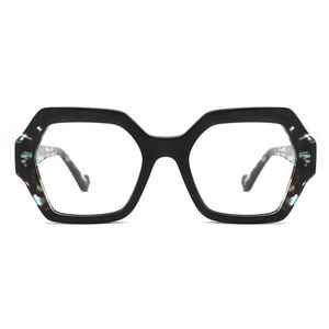 光沢のあるポリゴン厚みのある光学眼鏡クレイジーデザイナーフレームパーソナライズされた眼鏡スタイリッシュなアセテート眼鏡眼鏡 - Product Image 1