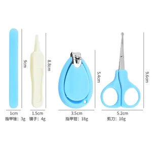 Wholesale Stainless Steel 4 In 1 Cute Nail Baby Nail Care Set Personal Care Baby Nail Clipper Set