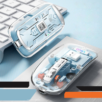 LOGO personnalisé souris transparente sans fil BT trois modes aspiration magnétique muet souris rechargeable pour tablette PC portable