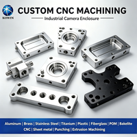 Boîtier de caméra industrielle sur mesure en aluminium 6061 6063 usiné CNC, finition sablée noire et anodisée, pour inspection par vision industrielle