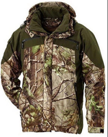 Veste de chasse longue à manches longues pour homme, imperméable, à motif imprimé, chaude
