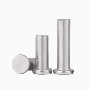 Özel katı perçin 1/4X1/2 katı karbon çelik perçinler 8mm M10 yassı paslanmaz çelik kafa katı perçin - Product Image 5