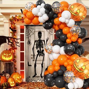 Kit d'arche de ballons Jour des Morts en latex coloré, crâne Dia De Los Muertos, BOO, Halloween, en aluminium, pour décoration d'autel de carnaval mexicain - Product Image 4