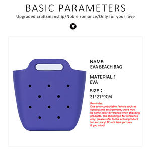 女性用トートバッグゴムシリコーンバッグEVAビーチバッグを出荷する3日準備 - Product Image 3