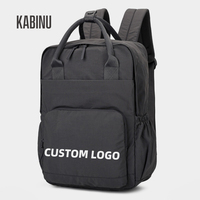 Mochila para Portátil con Cordón y Logotipo Personalizado, Repelente al Agua, con Múltiples Bolsillos, para Portátiles de 15.6 Pulgadas