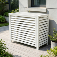 Cache extérieur pour unité de climatisation en alliage d'aluminium à lames orientables - Protection solaire, adapté aux climats tropicaux