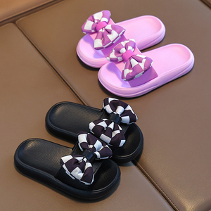 Chaussons pour enfants, petite princesse, sandales d'été à nœud pour filles, semelle souple, chaussures d'intérieur à motif de dessin animé pour enfants - Product Image 2