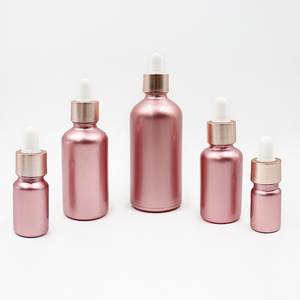 5ml 10ml 15ml 20ml 30ml 50ml 100ml Empty Round Boston Glossy Rose Gold Glass <b>Dropper</b> <b>Bottles</b> for Essential Oil - Product Image 1
