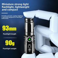 Linterna Telescópica con Zoom Láser Blanca para Exteriores, Mini Linterna Portátil, Linterna Impermeable para Acampar al Aire Libre