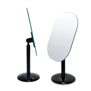 Stylish Round Standing Table <b>Mirror</b> For Home Decor And Versatile Makeup <b>Vanity</b> Application - Product Image 2