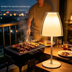 Lampe de table étanche en forme de cône en gelée, entièrement enveloppée, design translucide, texture premium, longue autonomie de la batterie, tactile, pour chambre à coucher - Product Image 3