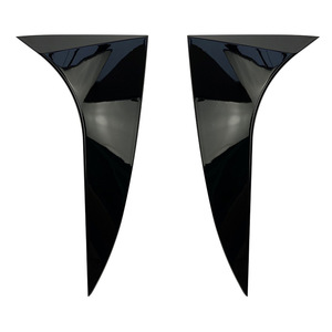 Ford Focus Hatchback 2015 2018 Rear Bumper Spoiler Wing Piano Black Fiber Glass Side Wings Exterior Modification - Product Image 1