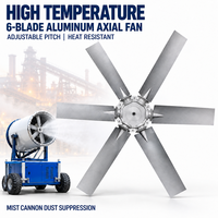 Ventilateur axial à 6 pales en alliage d'aluminium, haute température, angle réglable, pour canon à brouillard et suppression de la poussière