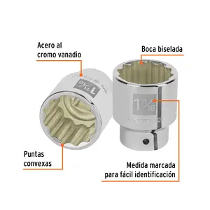 BOX 3 Douille à 12 points de 1-11/16 po, entraînement 3/4 po, TRUPER - Product Image 2